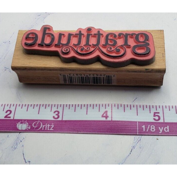 Studio G Gratitude Wood Mounted Rubber Stamp By Janet Dunn - Picture 6 of 7